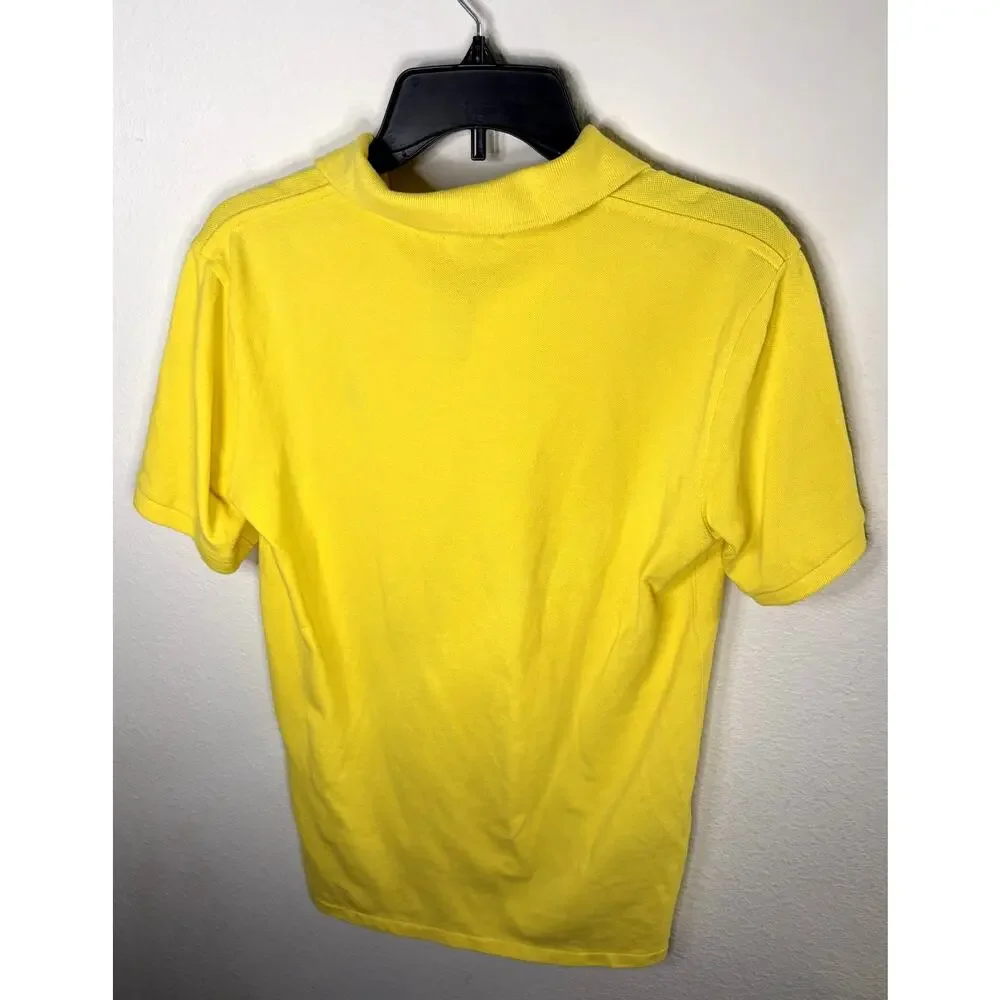 Polo Ralph Lauren Short Sleeve Polo Shirt Boys XL 18-20 Yellow Cotton Pique EUC